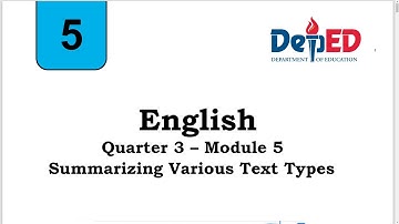 Grade 5 English Quarter 3 Module 5