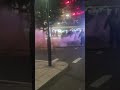 arsenal v Leeds police flare