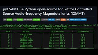 Geosciences-Computing:  pyCSAMT- basic installation  and quick test