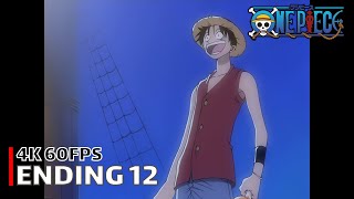 One Piece - Ending 12 【Tsuki to Taiyou】 4K 60FPS Creditless | CC
