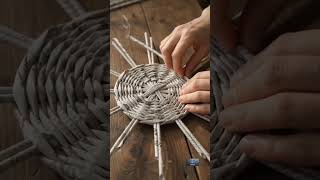 DIY Newspaper Craft: Easy Woven Basket