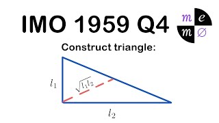 [Very first IMO in history] 1959 IMO Problem #4: Triangle and Geometric Mean