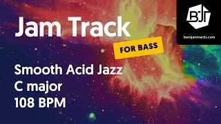 Smooth Acid Jazz Jam Track in C major (for bass) chords