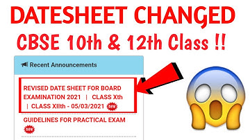 CBSE SHOCKING UPDATE 😱 | CBSE DATESHEET CHANGED 2021