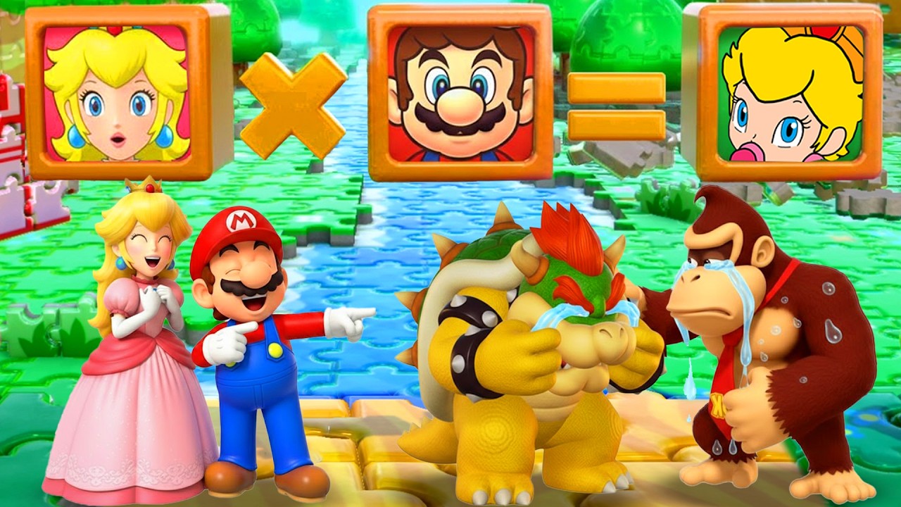 Mario Party Switch - Epic Team Battle! Peach & Mario Vs Bowser & Donkey Kong