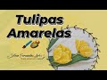 COMO PINTAR TULIPAS AMARELAS