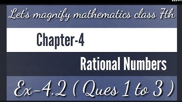 Ex-4.2 || Ques 1 to 3 || let