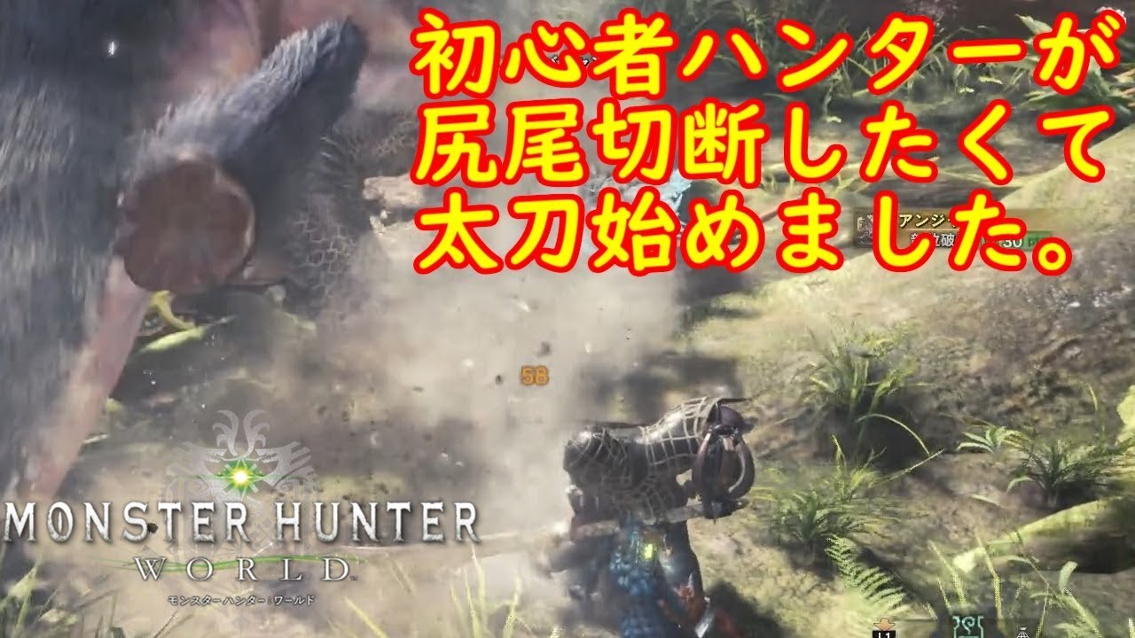 Mhw 初心者ハンターのシッポ切断の旅 ボルボロス アンジャナフ モンスターハンターワールド Youtube