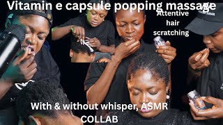 ASMR ✨ATTENTIVE SOFT WHISPER HAIR SCRATCH, DOUBLE GUM CRACKING,DUAL SCRATCHES FOR DEEP SLEEP