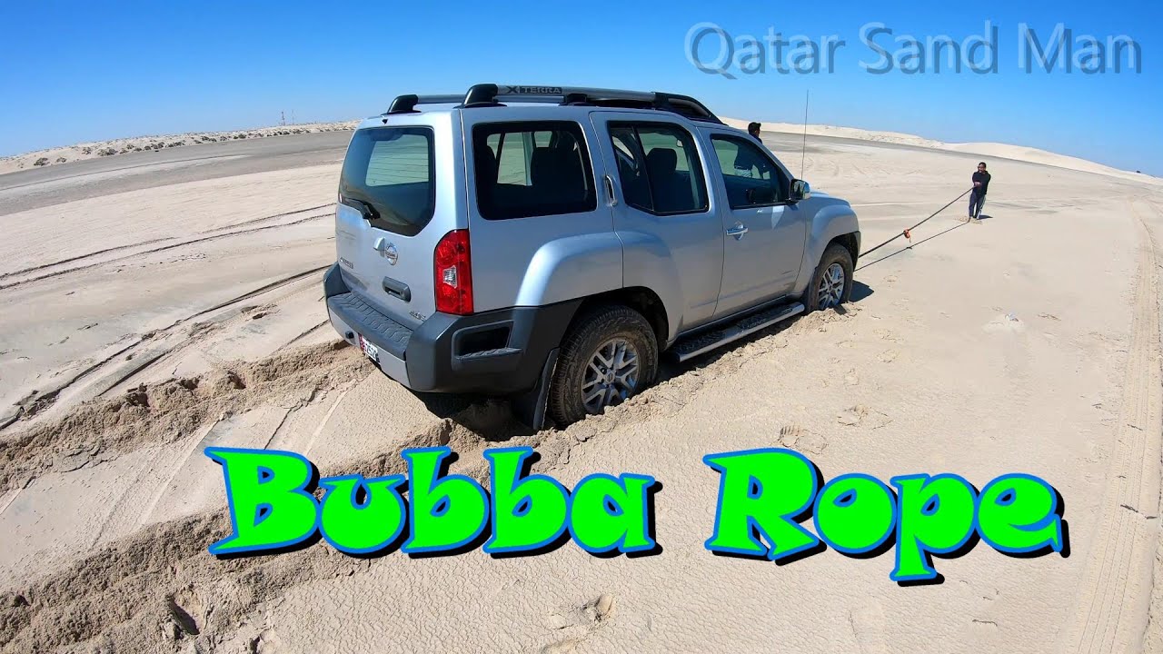 Bubba Rope, Kinetic Rope Nissan Xterra stuck on Sealine Beach Qatar