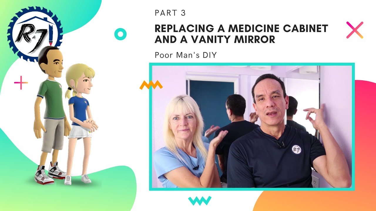 Poor Man's DIY Bathroom Renovation Part 3 - Medicine Cabinet & Mirror