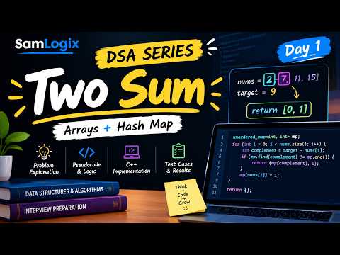 🔥 Two Sum Made Easy with Visuals! | 75 Days DSA Challenge #1 | C++ Interview Problem