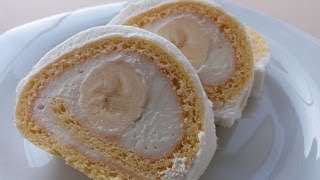 Рецепт бананового рулета | Сладкий рулет Рецепт бананового рулета | Сладкий рулет