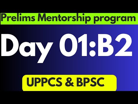 A New Start | DAY 01 | Prelims Mentorship program B2 - YouTube
