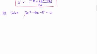PC 11 Lesson The Quadratic Formula
