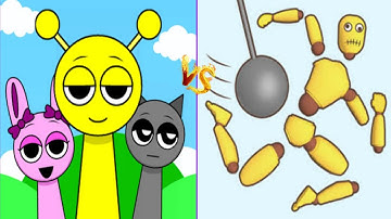 Sprunki Brainrot Run Vs Ragdoll Break-I Found All Max Level Up Top Epic Best ASMR Gameplay#342