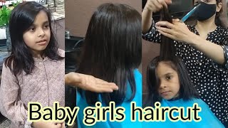 Baby girl hair cutting || Shoulder Haircut || U Hair cutting || Bob Haircut  || Real Beauty Secrets