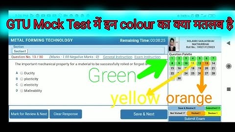 Gtu mock test colours meaning/green/yellow/orange/gtu mock test 2020/gtu.ac.in/diploma mock test
