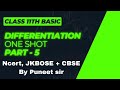 Differentiation complete basic one shot class 11th physics by puneet sir