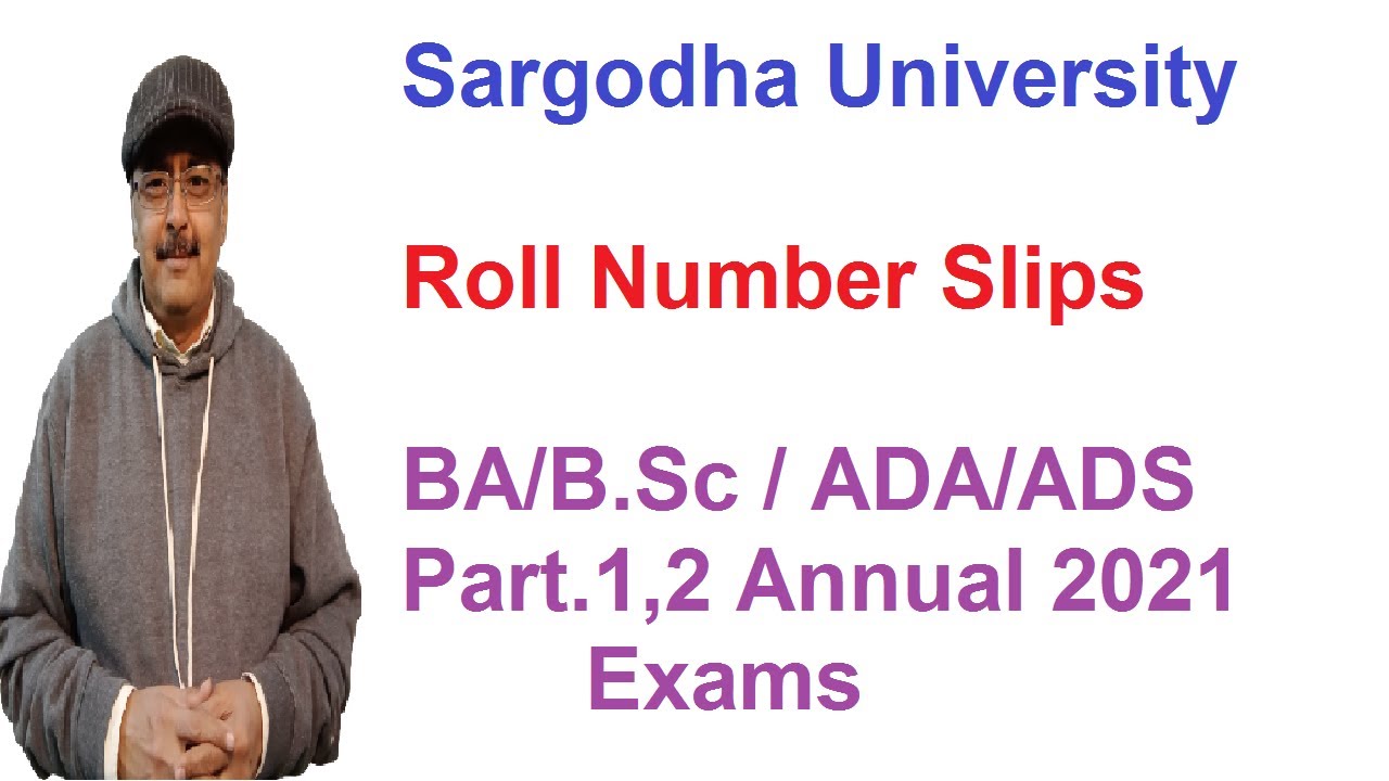 UoS Issued BA B.Sc ADA ADS Part.1,2 Annual 2021 Exams Roll Number Slips