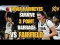IOWA HAWKEYES SURVIVE UPSET VS FAIRFIELD.. AVA HEIDEN BEAST MODE BIG TEN PLAYER OF THE YEAR