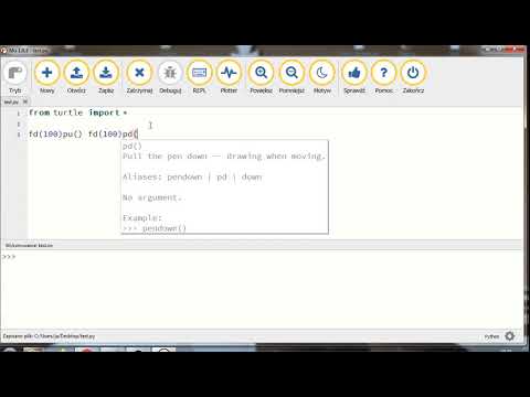 Python #5 Module Turtle Podnoszenie i Opuszczanie Pisaka