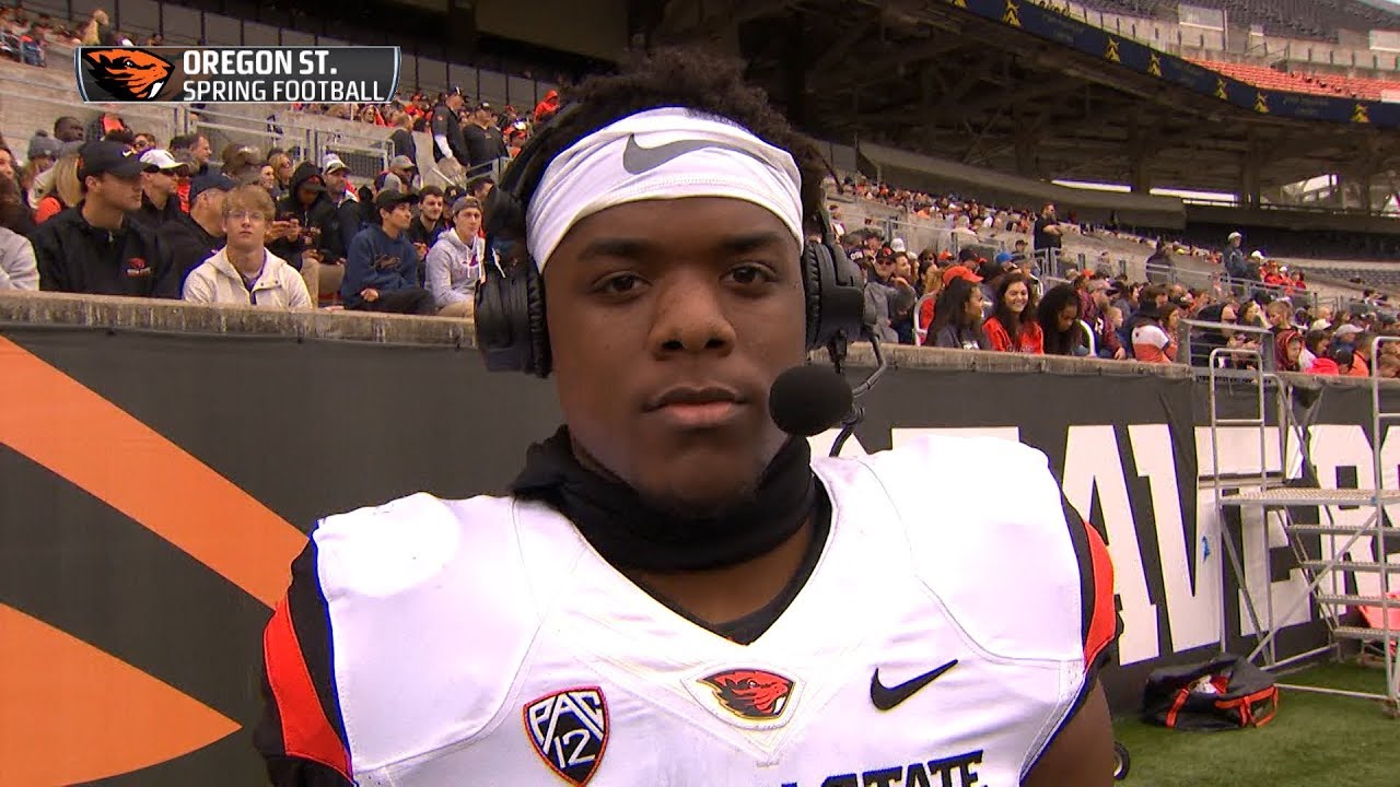 Oregon State running back Jermar Jefferson reflects on successful freshman season, areas of play
