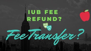 Iub fee Refund and Transfer 1 Subject to another method Explain A to Z IUB spring admissions 2021