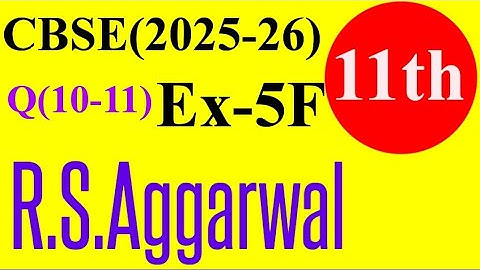Exercise-5F Class-11th Maths R.S.Aggarwal Question no.10 | Complex Numbers Class-11th Maths Ncert