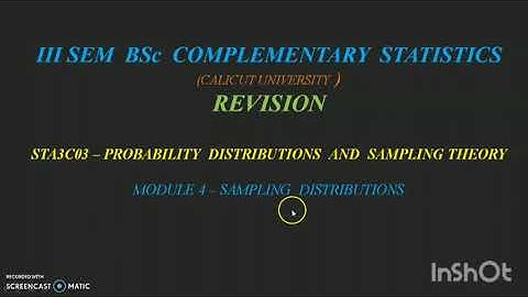 III semester BSc complementary Statistics revision - part4