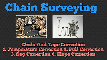 Chain And Tape Correction in Chain Surveying | Temperature Correction, Pull, Slope, Sag Correction