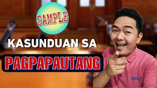 KASULATAN O KASUNDUAN SA PAGPAPA UTANG O LOAN AGREEMENT | LENDING BUSINESS