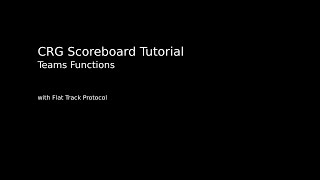NSO.TV: CRG Scoreboard - Entering Teams