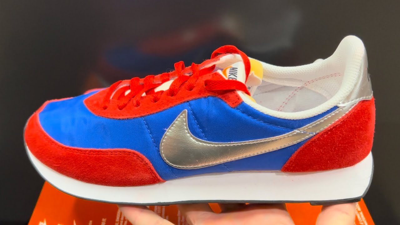 Nike Waffle Trainer 2 SP Hyper Royal Red Silver Shoes - YouTube