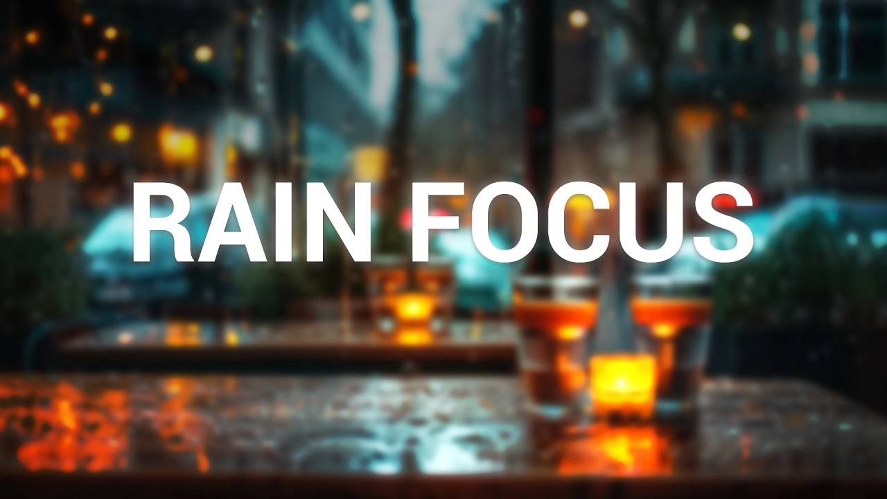 Rain on Window Cafe ☕🌧 | 12 Hours Cozy Night for Deep Work (4K)