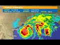 Tropical Storm Beta path and timing as it approaches a Texas landfall