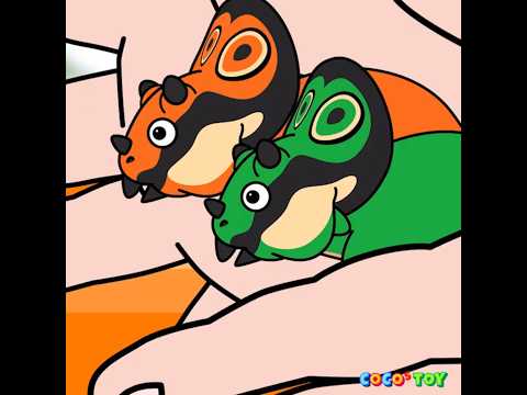 Raising a mischievous baby dinosaurs in my toybox #Shorts ㅣBaby dinosaurs changed colorsㅣCoCosToy
