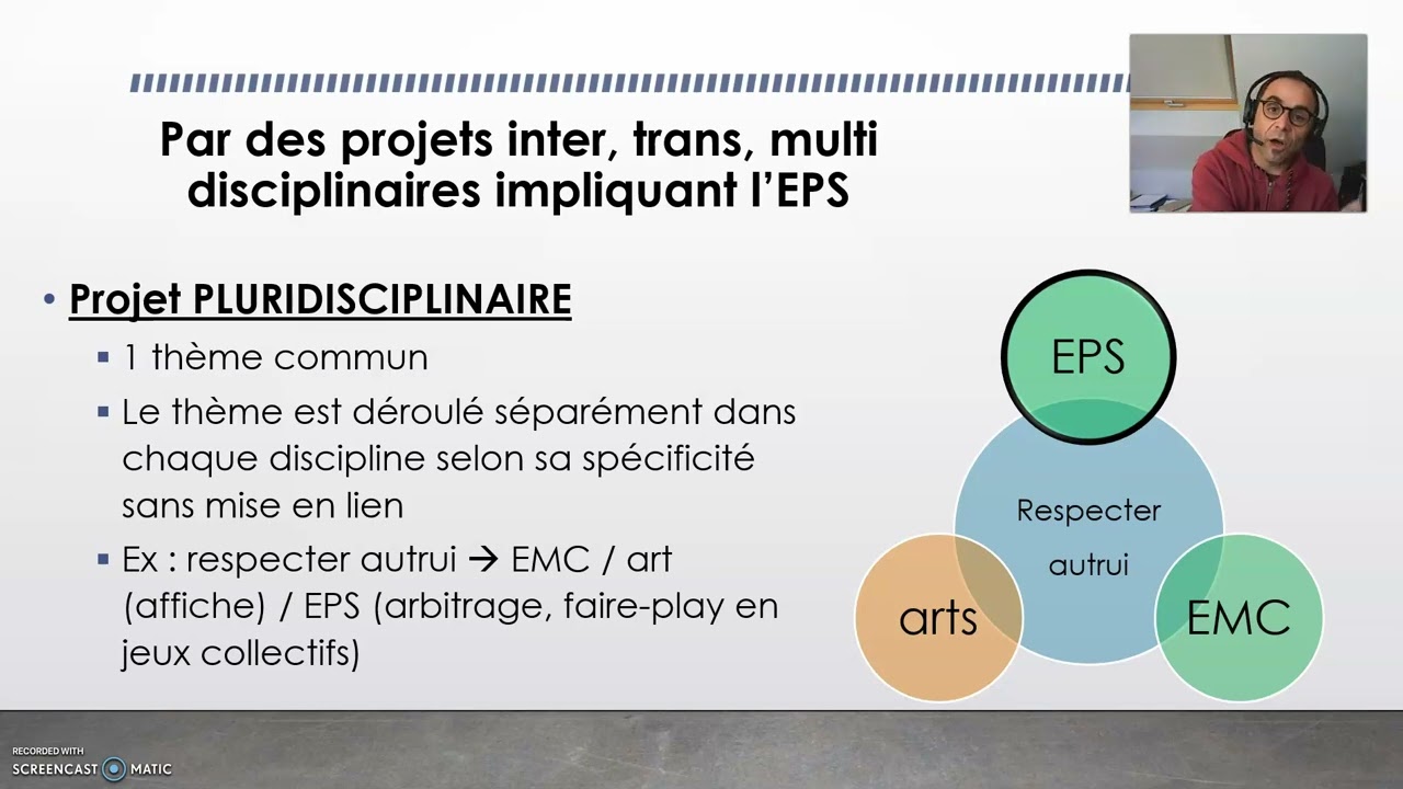 EPS et  interdisciplinarité partie 1