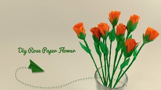 How To Make Rose Paper Flower | DIY Paper Flowers | Making Paper Flowers Step by Step