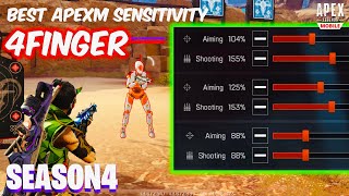 BEST SETTINGS AND SENSITIVITY FOR SEASON 4 - APEX LEGENDS MOBILE