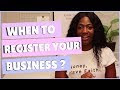 When do you have to register a business (Canada & US)