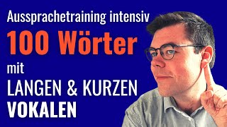 German PRONUNCIATION & LISTENING Practice | 100 Words With Different Vowel Sounds