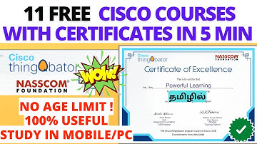 11 FREE CISCO ONLINE COURSES WITH CERTIFICATES IN 5 MIN | FULL STACK, IoT, DOCKER, EMBEDDED SYS ETC