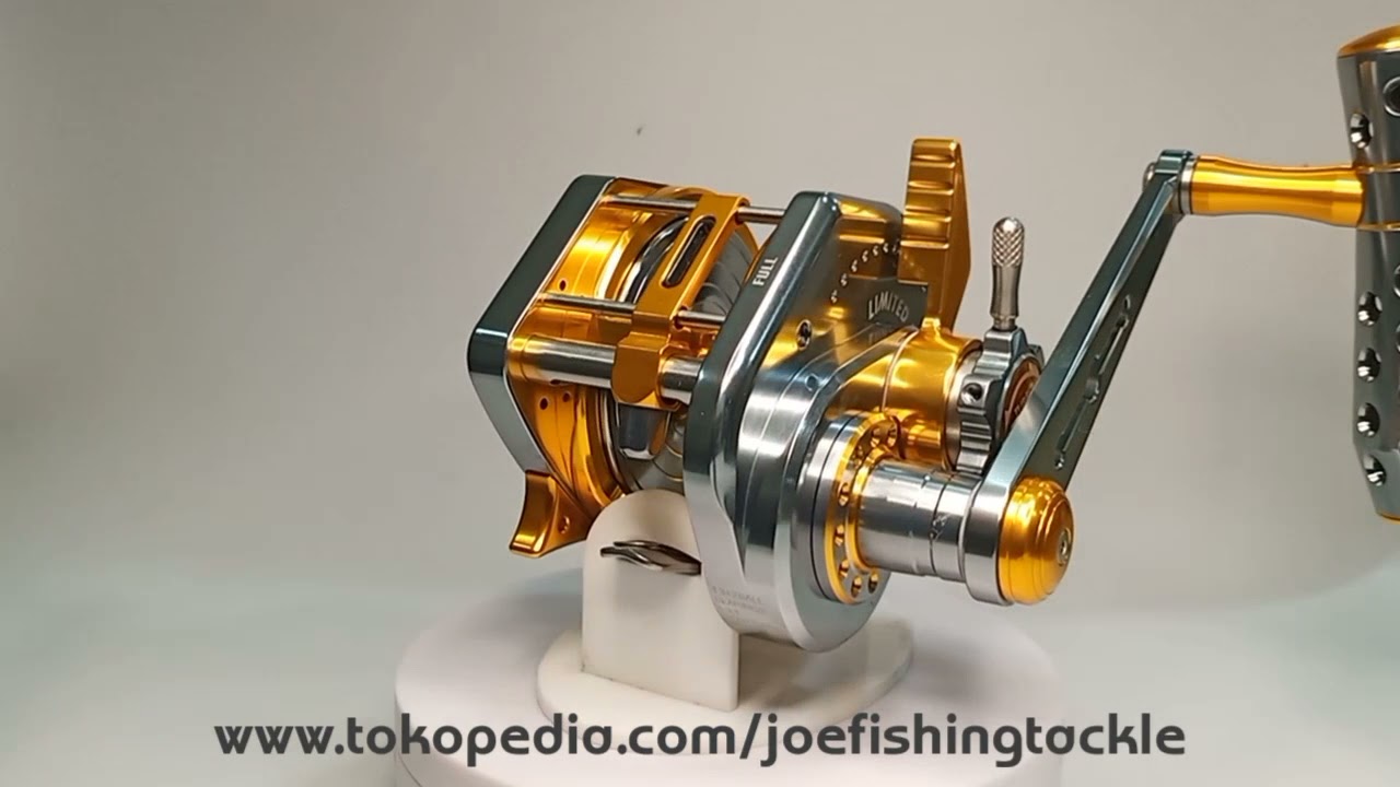 Wiki Master VIP 3000 Turbo Knob Jigging Master Overhead Line Winder Reel  Titanium Gold Colour 