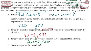 Optimization Word Problems   Part 1