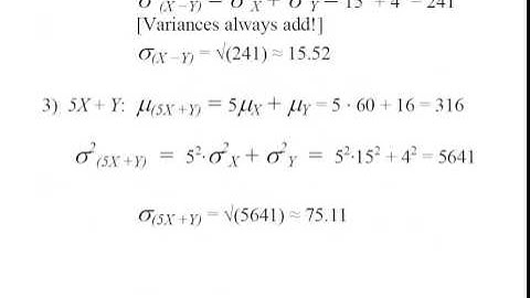Video Combining Random Variables