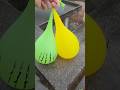 Experiment: Will a water balloon explode when it rolls down from a tall building? 💥🎈 #balloon