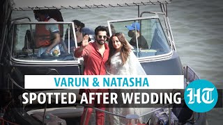 Watch: Varun Dhawan, Natasha Dalal spotted together after wedding
