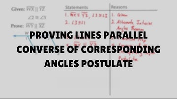 Proving Lines Parallel using Converse of Corresponding Angles Postulate