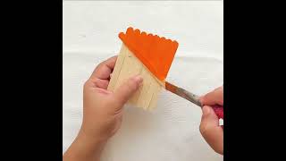 Halloween Popsicle Stick Scarecrow #shorts #youtubeshorts  #halloweencraft